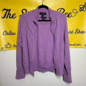 St. John 100% Cashmere Tank and Cardigan Set